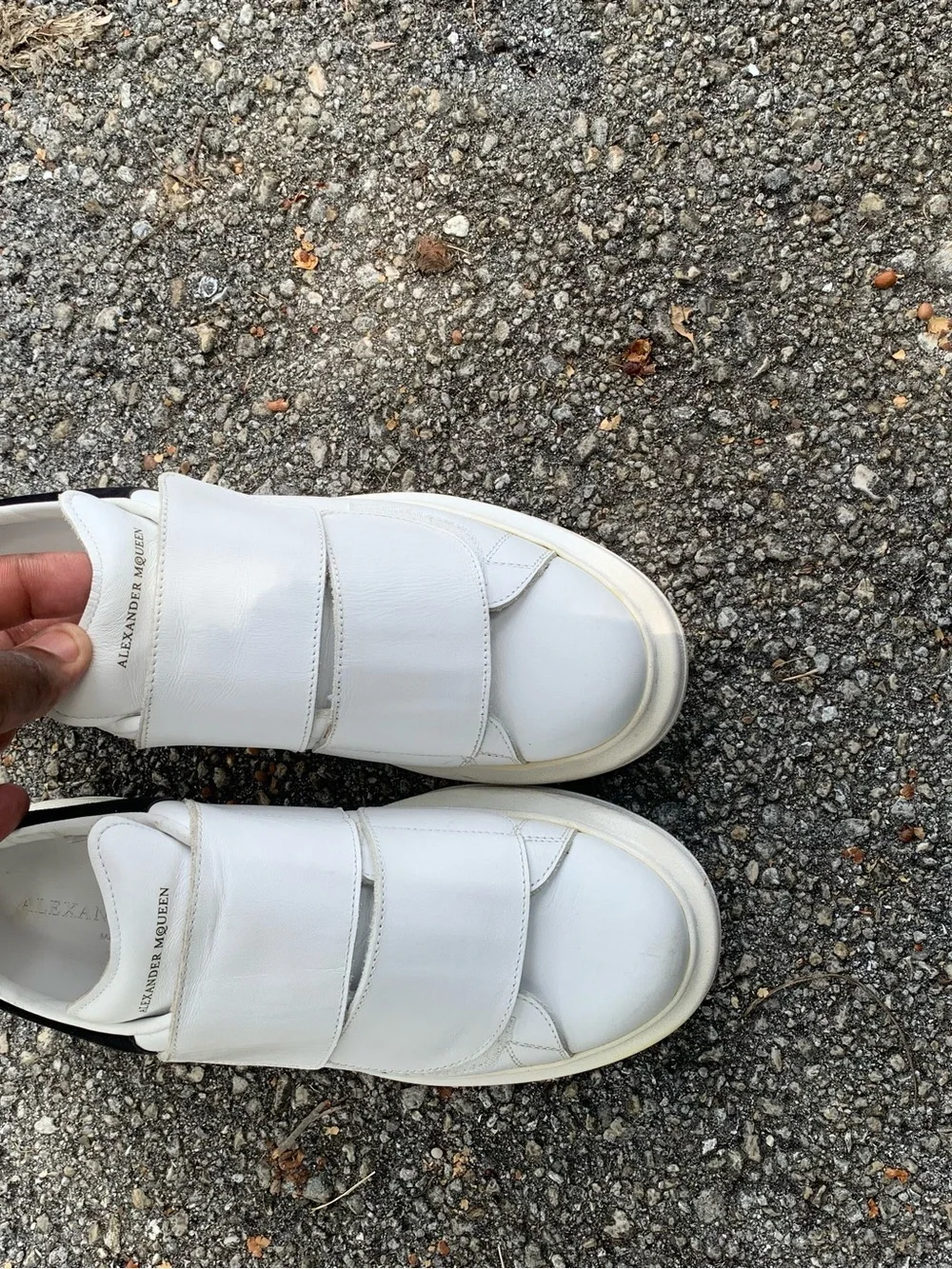 Alexander McQueen Black and White Slip-On Loafers